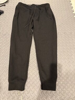 American Eagle Black Logo Waistband Joggers